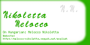 nikoletta melocco business card